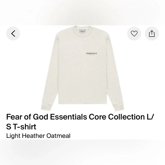 Brand new with tags essential oatmeal long sleeve - Picture 2 of 5